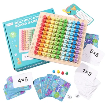 Tabelul Montessori Cadouri pentru 99 de Jucării de Multiplicare Sida Copii din Lemn Educative pentru Copii Jucarii Copii matematica Matematica Aritmetica de Predare