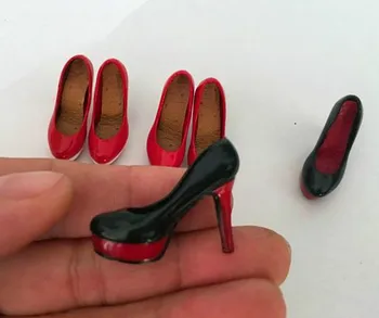 Mnotht 1/6 Scară Soldat de sex Feminin Pantofi cu Toc Înalt Trei Culori Roșu Negru Alb Pantofi pentru 12 țoli figurina jucarie