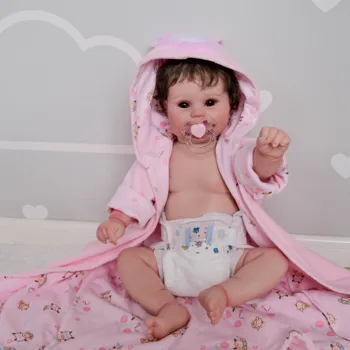 NPK 50CM Corp Plin Silicon Moale Maddie Renăscut Baby Girl Doll Realiste Soft Touch Geneza Pictat Papusa cu Vene Vizibile