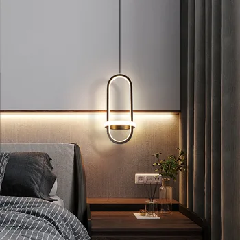 LED-uri moderne de Lux de Aur Pandantiv de Iluminat pentru Noptiera Dormitor, Living Sufragerie, Veranda, Bucatarie Decor Acasă Lampă de Agățat