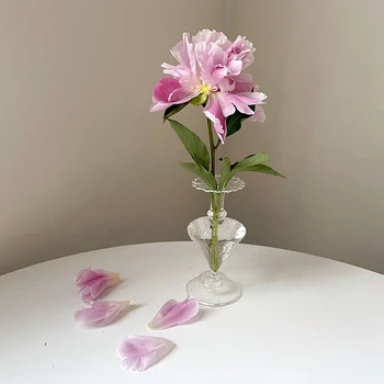 Transparent Vaza De Sticla Decorative, Vaze De Flori Uscate De Flori Aranjament Recipient Desktop Decor Sala De Nunta Decor Petrecere