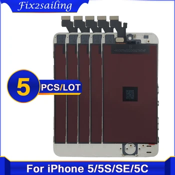 5PCS Display LCD pentru iPhone 5 5C 5S SE Afișaj LCD de Asamblare Ecran LCD + Touch Screen, Digitizer Inlocuire Reparare Piese