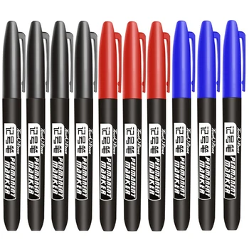 10buc/Set Marker Permanent Pen Bine Punctul de Tuș Peniță Subțire Brut Peniță Negru Albastru Cerneală Roșie 1,5 mm Fin de Culoare carioci