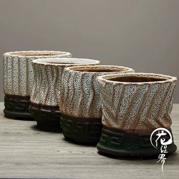 Ceramica Cerc Bonsai Oală Tradiție China Suculente Garden Home Decor De Masă