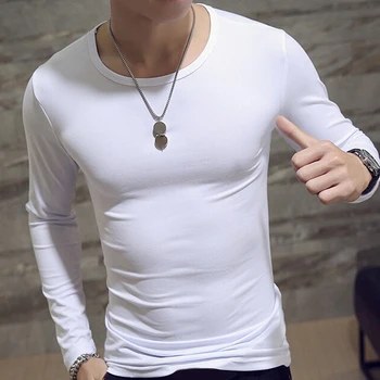 2023 A1561 Noua Moda casual Lange Oxley T-shirt Voor Mannen Fitness Camasi Slim Fit Shirt Designer Solid Teuri Topuri