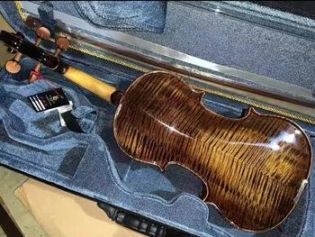 De înaltă calitate de caju vopsea flacără Manual de Vioara 4/4 retro maro Inchis Stradivari Student Arțar Vioara profesionale Instrumentele Muzicale