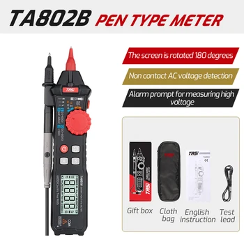 TASI TA802A/B Multimetru Digital 600V AC / DC NCV Test de Buzunar Pen Auto Gama 6000 Conta Rezistența Diodei Hz Tester
