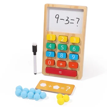 Din Lemn Matematica Jucarii Pentru Copii Copiii Montessori Învățământ Cadou De Adunare Și Scădere Aritmetică Lemn
