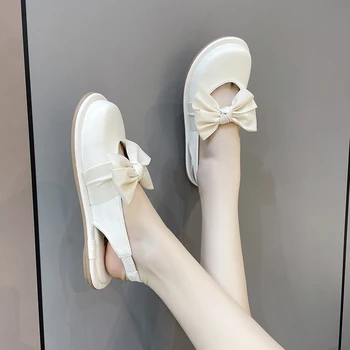 Moda Casual Mary Jane Toe Sandale Zâna Vântului 2023 Vara Nou la Modă Arcul de Toate-meci de Nișă Sandale Plate Simple Pantofi pentru Femei