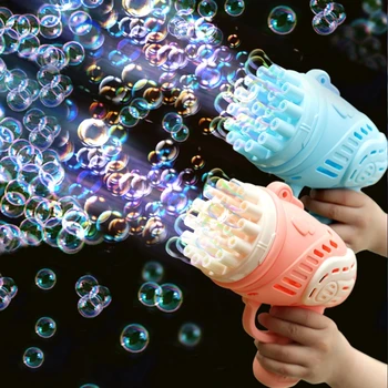 Bubble Bazooka Arma 23 Găuri Jucării Bule de Săpun Mașină pentru Copii Electric Bubble Shooter Vara Săpun Bule de Apă Filtru de