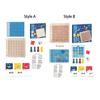 Lemn Montessori Multiplicare Tabla de Joc 99 Tabel de Multiplicare Matematica Jucărie pentru Copilul