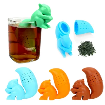 Silicon veveriță drăguț în formă de ceai, cafea filtru sac cana filtru de ceai ceainic sac băutură