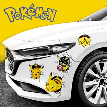 Pokemon Autocolant Auto Anime Pikachu Cosplay Film Cifre Zgârieturi Decor Auto Geam Parbriz Decal Depozitare Laptop Rezistent La Apa