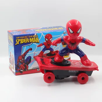 Spiderman, Ironman Rece Scuter Truc Spin Tricicleta Copii Jucarii Electrice Stand-Up în mod Automat atunci Când Cazi Mașină de Jucărie pentru Copii