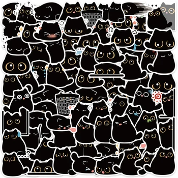 10/20/40/80pcs Kawaii Desene animate Pisica Neagra Brichete Decalcomanii Autocolante Drăguț Copil Jucărie Laptop Notebook Telefoane Valiza Decorare Autocolant