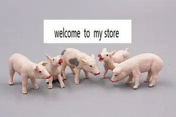 solid din pvc figura model animal jucărie de porc familie 5pcs/lot
