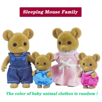 2022 Noi Jucării pentru Copii 1/12 Mobilier Pentru Papusa Miniaturi, Figurine, Animale de Dormit Familia Mouse-ul de Bricolaj case de păpuși Jucarii Pentru Fete