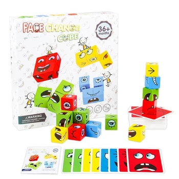 Lemn Expresia Puzzle-Uri Bloc Gandire Jocuri De Logica, Geometria Fata Cub Magic Montessori Jucarii Educative Pentru Copii
