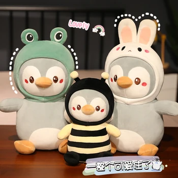 Desene Animate Drăguț Pinguin Cosplay Dress Up Jucării De Pluș Umplute Animale Minunate Papusa Moale Perna Pentru Copii Copii, Fete Ziua De Nastere Cadou De Crăciun