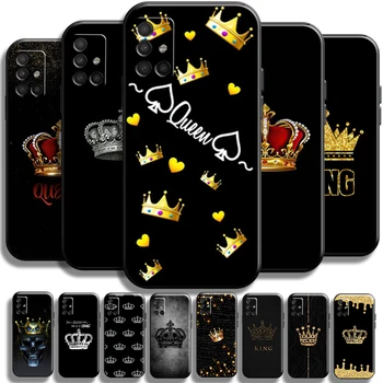 Moda Coroana Regina King Pentru Samsung Galaxy A51 A51 5G Caz de Telefon Coque Negru Spate TPU rezistent la Șocuri Protecție Completă Shell Cazuri