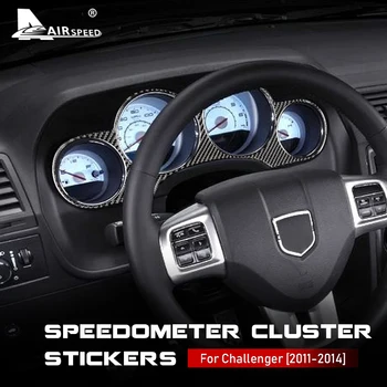 VITEZA Fibra de Carbon pentru Dodge Challenger 2011 2012 2013 2014 Accesorii Auto de Interior Vitezometrul de Bord Capacul Ornamental Autocolant