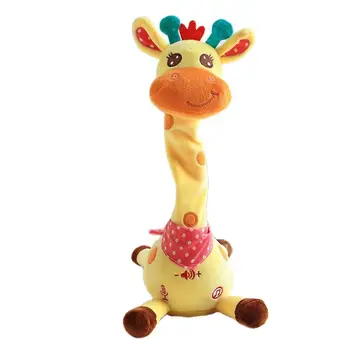 Kawaii Swinging Dans Girafa Jucarie Răsucire Cântând Copil Reconfortant Papusa De Învățare Pentru A Vorbi Copii Fermecător Amuzant Fată Ziua De Nastere Cadou