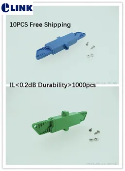 10buc E2000 adaptor fibra optica SM UPC APC fibre optice de cuplare albastru verde ftth conector IL în termen de 0.2 dB Durabilitate de 1000 de ori