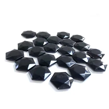 De înaltă Calitate Natural Obsidian Negru de Cristal Lucrate manual Stea cu Șase colțuri Palma de Piatră Pentru Cadou _XCG
