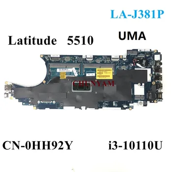 LA-J381P i3-10110U PENTRU Dell Latitude 5510 Notebook Laptop Placa de baza Placa de baza NC-0HH92Y HH92Y 100%de Testare
