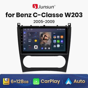 Junsun V1 AI Voce Wireless CarPlay, Android Auto Radio pentru Mercedes Benz C Class W203 Anii 2005-2009 C200 C230 C240 C320 C350