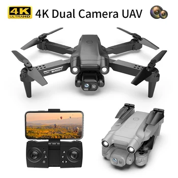 H7 Drona 4K HD Dual aparat de Fotografiat Cu Unghi Larg de LED-uri Profesionale de Fotografie Aeriană cu Elicopterul fără cap Modul Pliabil Rc Quadcopter