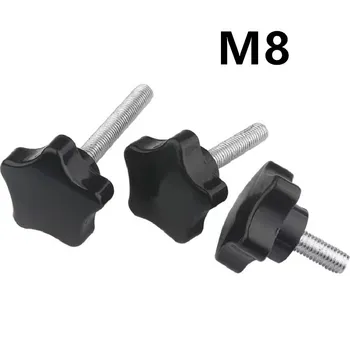 10BUC M8x12/15/20/25/30/60mm Fir în Formă de Stea Capul Filet de Prindere Șurub Bolt Buton Pentru Industria Echipamentelor de Plastic, Oțel Carbon
