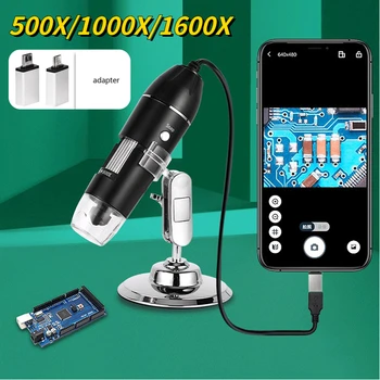 500X/1000X/1600X Microscop Digital USB Electronice Industriale Desktop Lupa Lipit Telefonul de Reparare Lupa LED Lupa