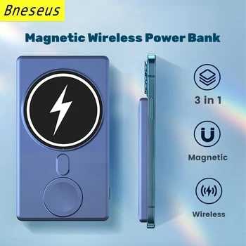 3 în 1 Macsafe Banca de Putere 15W Magnetic Wireless Încărcător Rapid Pentru iPhone 12 13 14 AirPods Apple iWatch Externe Bateriei Auxiliare