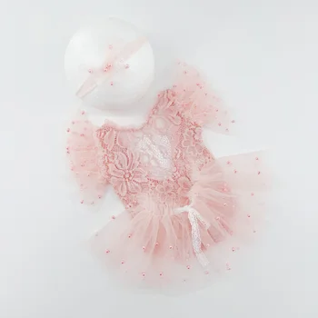Fotografie copii îmbrăcăminte copil recuzită sute de fotografii ziua de dantelă rochie perla set