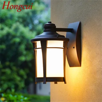 Hongcui în aer liber Lampa de Perete cu LED Clasic Retro cafea Lumină Sconces Impermeabil Decorative pentru Casa Culoar