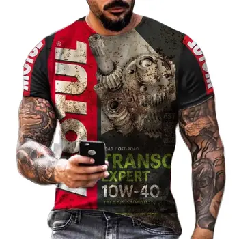 Vara Retro cu mânecă Scurtă pentru Bărbați T-shirt de Imprimare 3D Etnice Alfabetul Liber Harajuku Gât Rotund Supradimensionate T-shirt pentru Bărbați Îmbrăcăminte