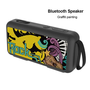 Muzică portabile Boxe Bluetooth-compatibil Wireless 5.0 Radio F0 de Creatie Graffiti Pictat Mini Card FM Pentru Calculator TV