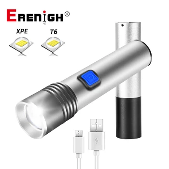Mini USB Reîncărcabilă Lanterna LED-uri XPE T6 Zoom Lanterna LED-uri Lanterna Impermeabil Camping Lumina Build-in 1200mAh Baterie 800mAh