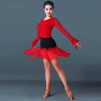 Dans latino fusta noua adulți de sex feminin sexy haine de toamnă și de iarnă de practică profesională haine slim rochie mâneci lungi