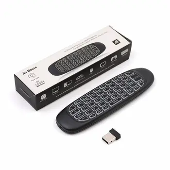 C120 RGB 7 de Fundal Zbor Air Mouse Wireless Tastatura Iluminata G64 Reîncărcabilă 2.4 G Smart Control de la Distanță pentru android Tv Box