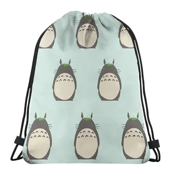 Frunzele De Pe Capul Meu Totoro Vecinul Anime Cordon Saci Drumeții Impermeabilă Depozitare Organiza Pachet De Buzunar Sfoara