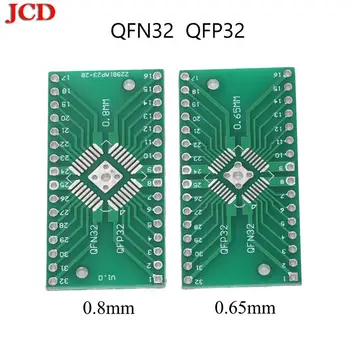 JCD New Sosire PENTRU QFN32 QFP32 Convertor BAIE Adaptor PCB 0.8/0.65 mm Pas Consiliu Universal HTQFP QFN32 să DIP32 QFN32