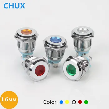 CHUX 16mm CONDUS de Metal Indicator de la 3v la 6V 12V 24V 48V 110V 220v lumina de Avertizare Terminale cu Șurub Comutator rezistent la apa, lampă de Semnal