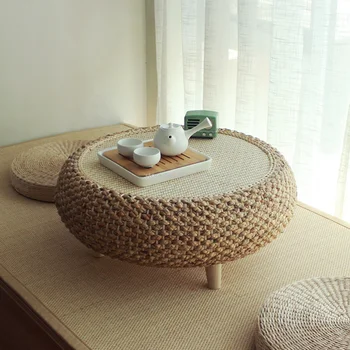 Manual de Rattan Țesut Mese de Cafea Japoneze Mese, Mobilier Camera de zi Mobilier Pentru Casa Masă Basse masă basse de salon