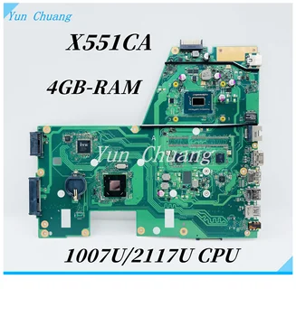 X551CA Placa de baza Pentru Asus X551CA X551CAP F551CA X551C F551C Laptop placa de baza Cu 1007U CPU 4GB-RAM 100% test de munca