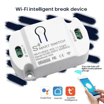 16A Tuya Wifi Smart Switch Timer Switch-uri Wireless Smart Home Automation Control Vocal Compatibil Cu Alexa de Start Google