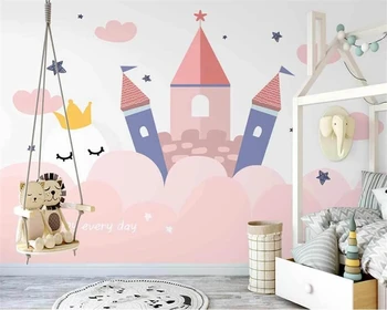 beibehang hârtie de perete Personaliza nou nordic mână-pictat roz pentru copii camera dormitor de fundal papel de parede tapet