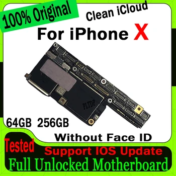 Suport IOS Update Placa de baza Pentru IPhone X Placa de baza Original Deblocat Gratuit Icloud 100% Testat Logica Bord Cu/Fără Față ID