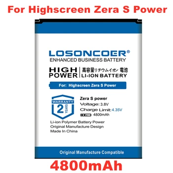 LOSONCOER 4800mAh Baterie Pentru Highscreen Zera S Putere Baterie de Telefon Mobil